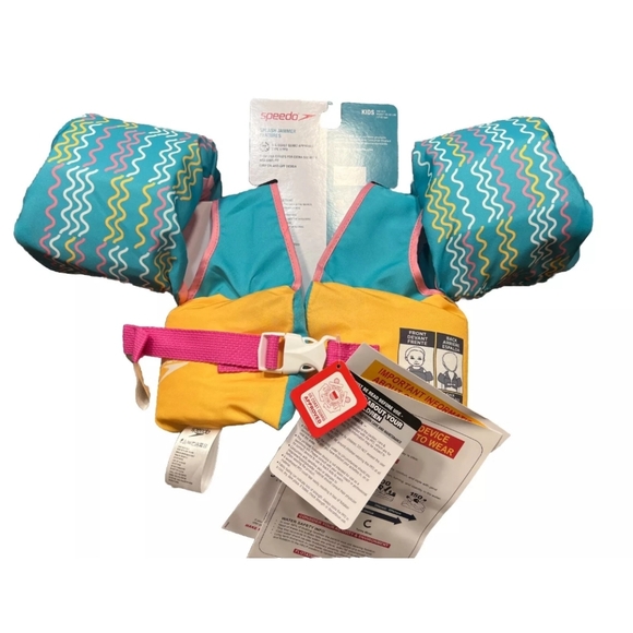 *Speedo Splash Jammer Personal Floatation Device, Kids Girl, 33-55 lbs - Picture 2 of 4